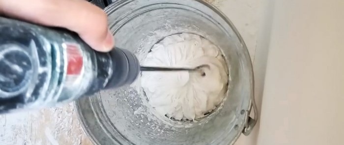 How to mix gypsum putty without lumps