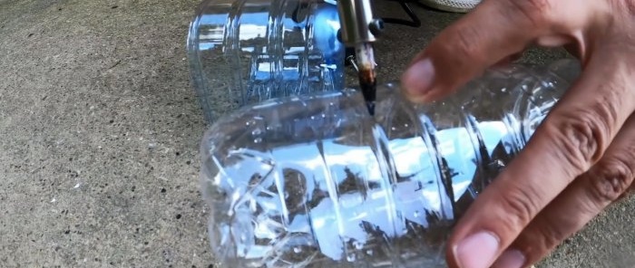 Drip irrigation system from PET bottles - will save water and increase yield