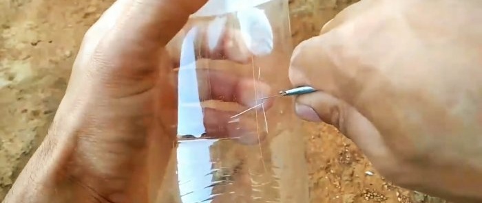 Un método simplificado para germinar una gran cantidad de esquejes en una botella.