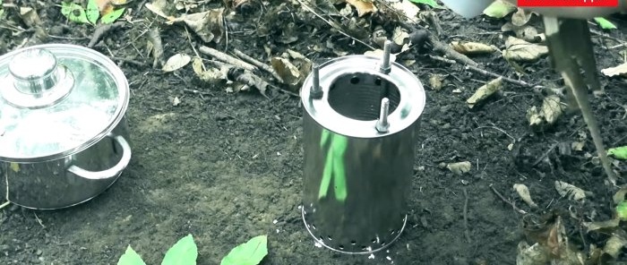 How to make a smokeless pyrolysis woodchip stove with high efficiency from tin cans