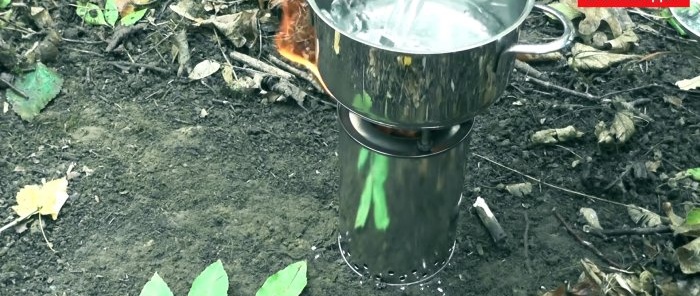 Cómo hacer una estufa de pirólisis de astillas de madera sin humo con alta eficiencia a partir de latas