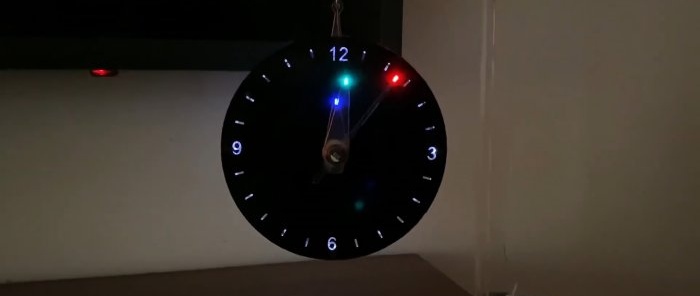Como fazer um relógio LED com retroiluminação sem fio dos ponteiros e mostrador