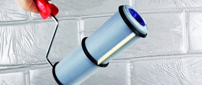 Como fazer um rolo com tubo de PVC e imitar alvenaria de forma rápida e barata em um guindaste
