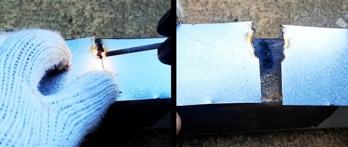 Il trucco di un saldatore esperto durante la saldatura di metalli sottili 03 mm