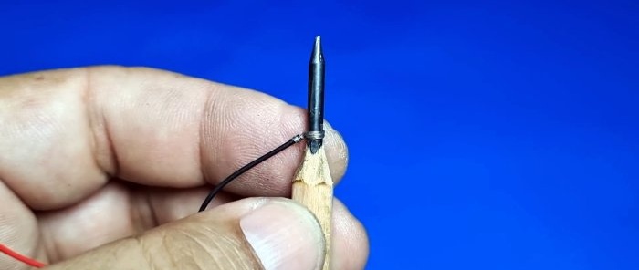 Cara cepat membuat besi pematerian daripada pensel 5 V