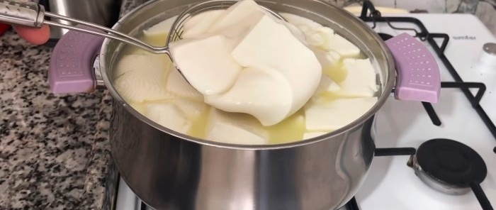 Recipe for tender brine cheese with a minimum amount of ingredients