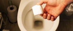 Homemade solution for cleaning the toilet from lime deposits and stains