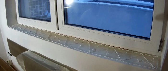 So verwenden Sie übrig gebliebenen Laminatboden und bauen fast kostenlos ein Fensterbrett
