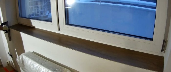 Cara menggunakan sisa lantai lamina dan membuat ambang tingkap hampir percuma