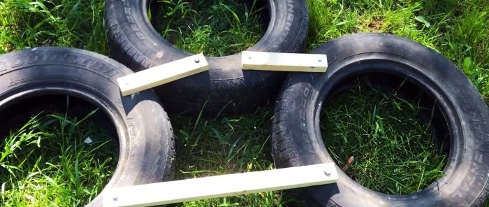 Comment fabriquer un banc avec de vieux pneus