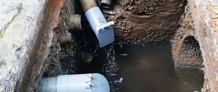 How to make a check valve for sewerage from PVC pipes