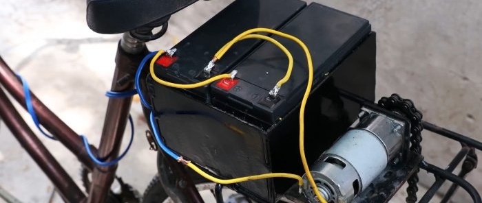 Hogyan készítsünk elektromos hajtást egy kerékpárhoz elektronika nélkül