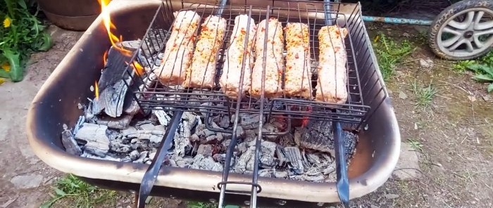 Hoe je zonder veel moeite en kosten een geweldige barbecue kunt maken van een oude gootsteen