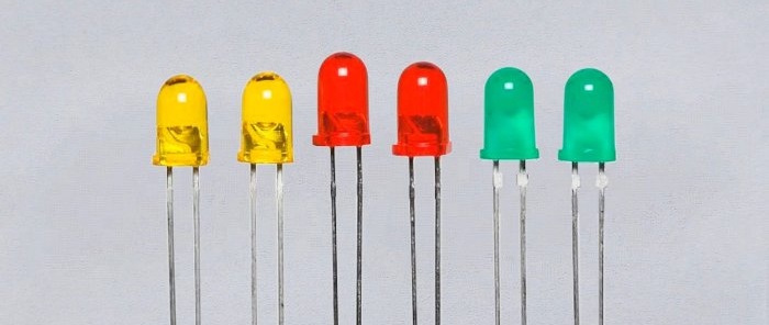 Mga tagapagpahiwatig ng antas ng signal sa mga LED na walang transistors at microcircuits