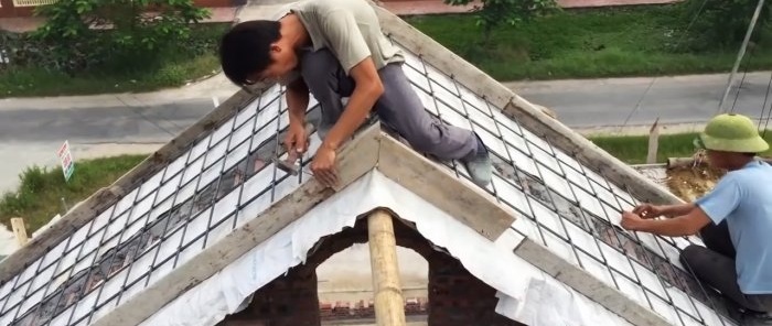 Ako postaviť betónovú strechu bez použitia mechanických prostriedkov