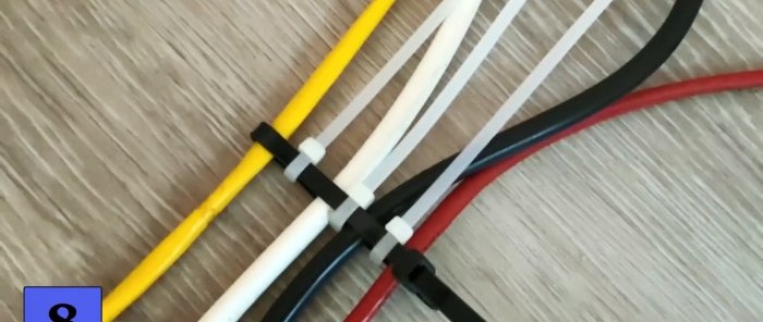 8 useful lifehacks for using cable ties in the home