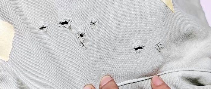 Hoe je stilletjes een gat in kleding kunt naaien