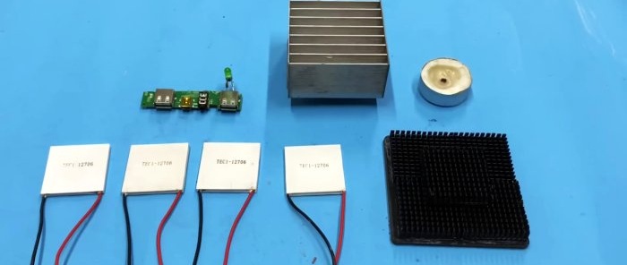 Hur man laddar en smartphone med ljuseld Gör-det-själv termoelektriskt kraftverk