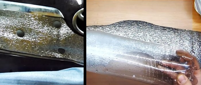 Comment fixer l'isolant sur une calandre à l'aide de clips provenant d'une bouteille PET