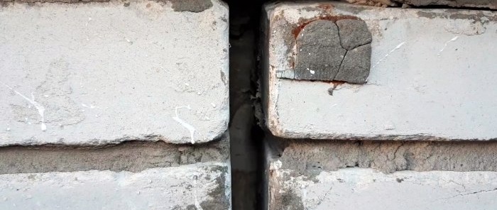 So reparieren Sie einen Riss im Mauerwerk