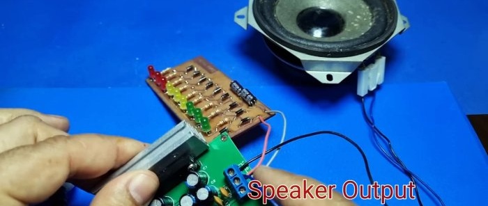 Ultra jednoduchý indikátor hladiny bez tranzistorov a mikroobvodov