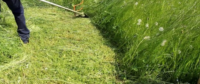 Opzetstuk voor het maaien van hoog gras met een trimmer