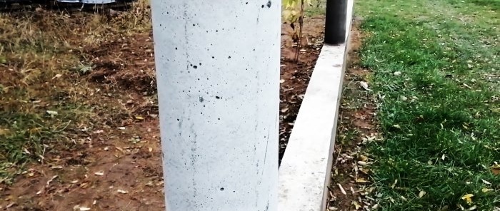 Runda staketstolpar av betong Snabbt enkelt och vackert